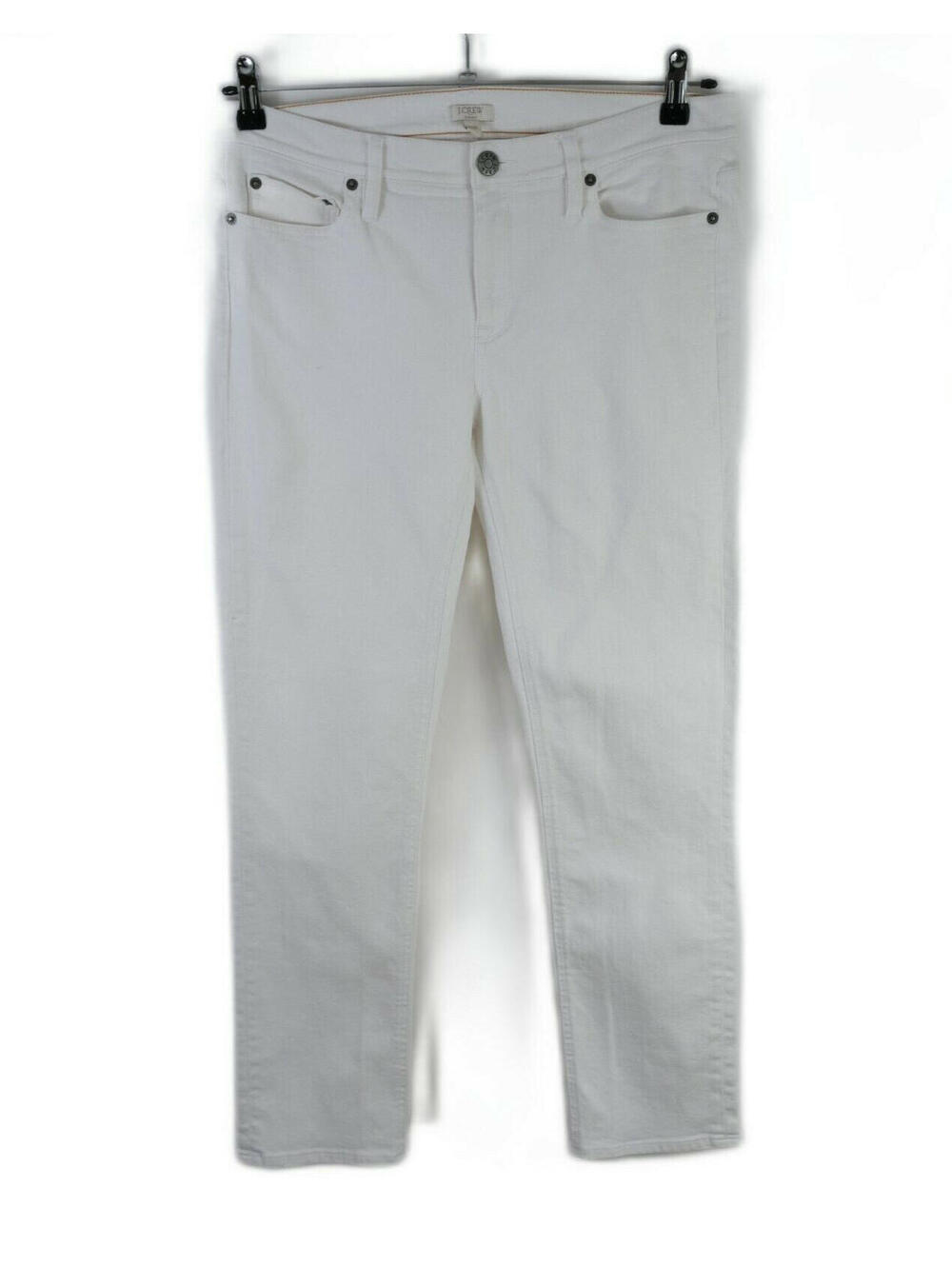 J Crew Womens Stretch Denim White Wash Skinny Jeans Size 31